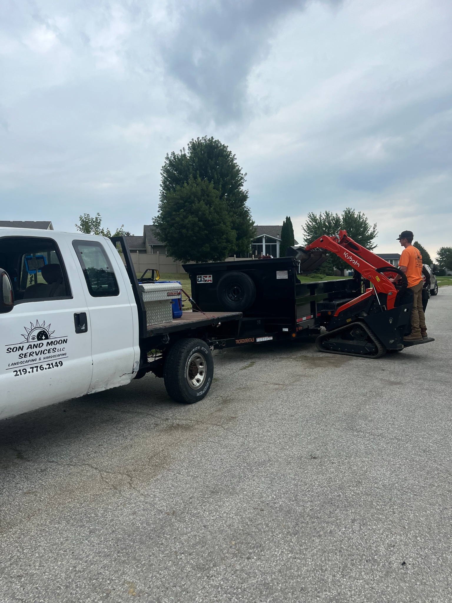 Son & Moon truck, trailer and mini skid steer