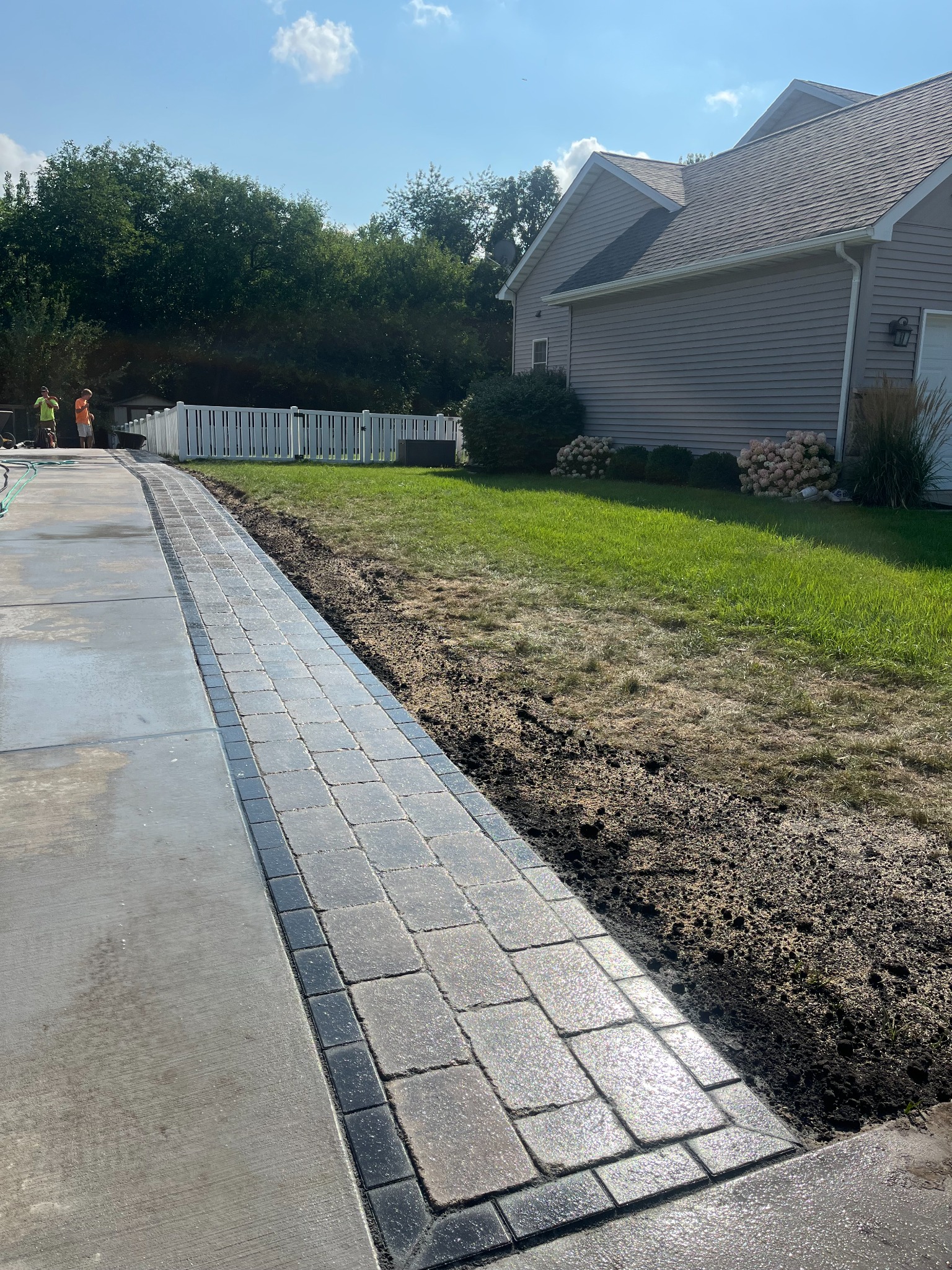 Paver walkway installation
